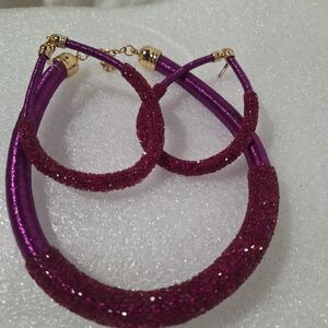 Elegant Purple and Gold Women's Jewelry Set